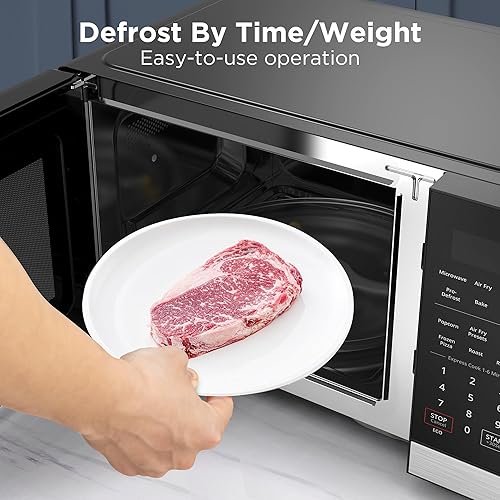 Miniatura 5 de BLACK+DECKER Horno microondas 5 en 1 con modos de cocción por freidora al aire, combinado, hornear, asar y convección, de 0.9 pies cúbicos