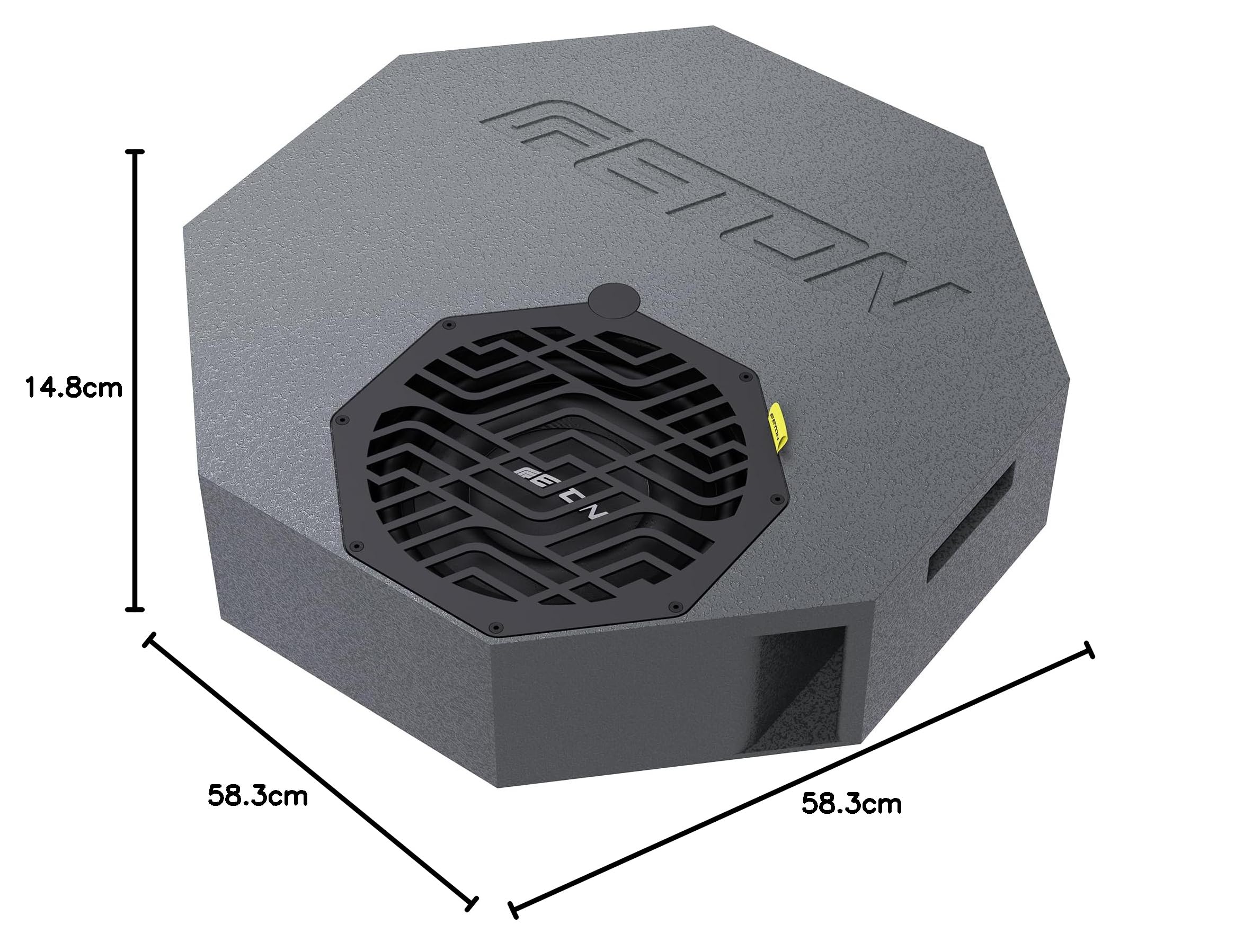 ETON Res 10 AR – Flacher Aktiv-Subwoofer für Reserverad-Mulde, aktive Bassreflex Bassbox mit potentem 25 cm / 10“ Woofer, Gehäuse nur 14,8 cm hoch, 540 Watt RMS Verstärkerleistung