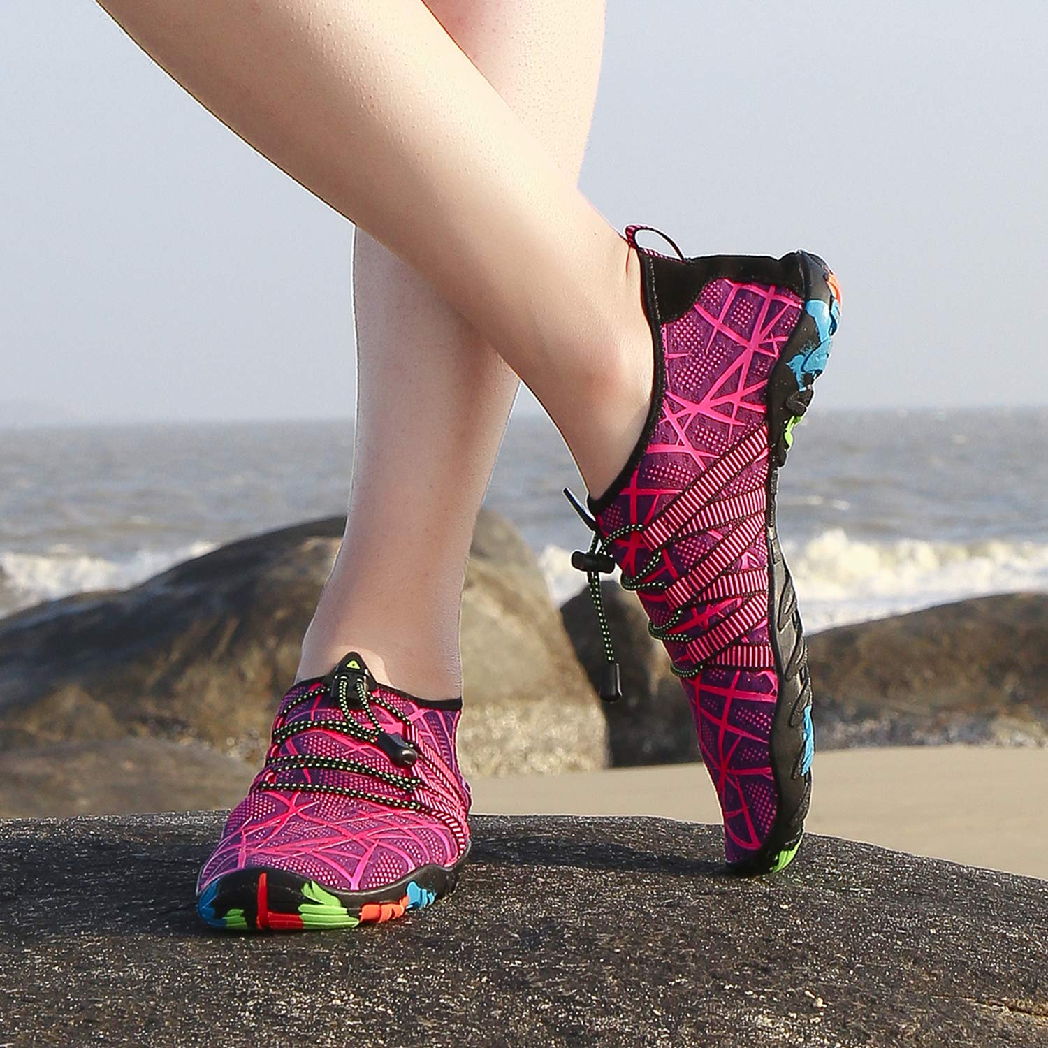 SAGUARO Scarpe da Sport Acquatici con Suola Spessa, Unisex