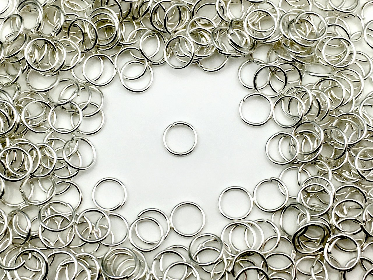 Amazon | 丸カン ホワイトシルバー 8mm 100個 ハンドメイド 手芸