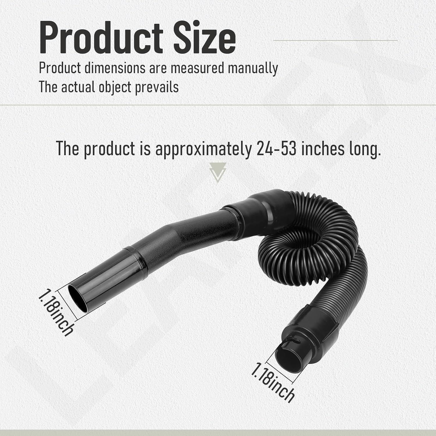 72046-06-0327 Hose Replacement, with Universal Attachments Adapter Kit for Or-eck BB850, BB870, BB1000, BB1100, BB1200 Vacuum (Extended length: 4 feet) image 2