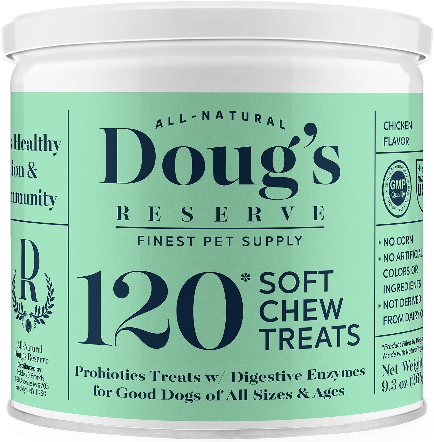 Doug's Reserve Probiotics for Dogs with Digestive Enzymes - Immunity & Digestion Booster for Diarrhea, Constipation - Soft Chew…