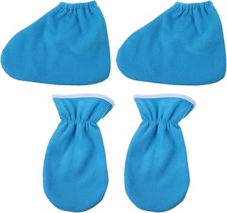 Work Glove 4Pcs Paraffin Wax Gloves and Bootie Hand Care Spa Foot Cover for Women Mittens