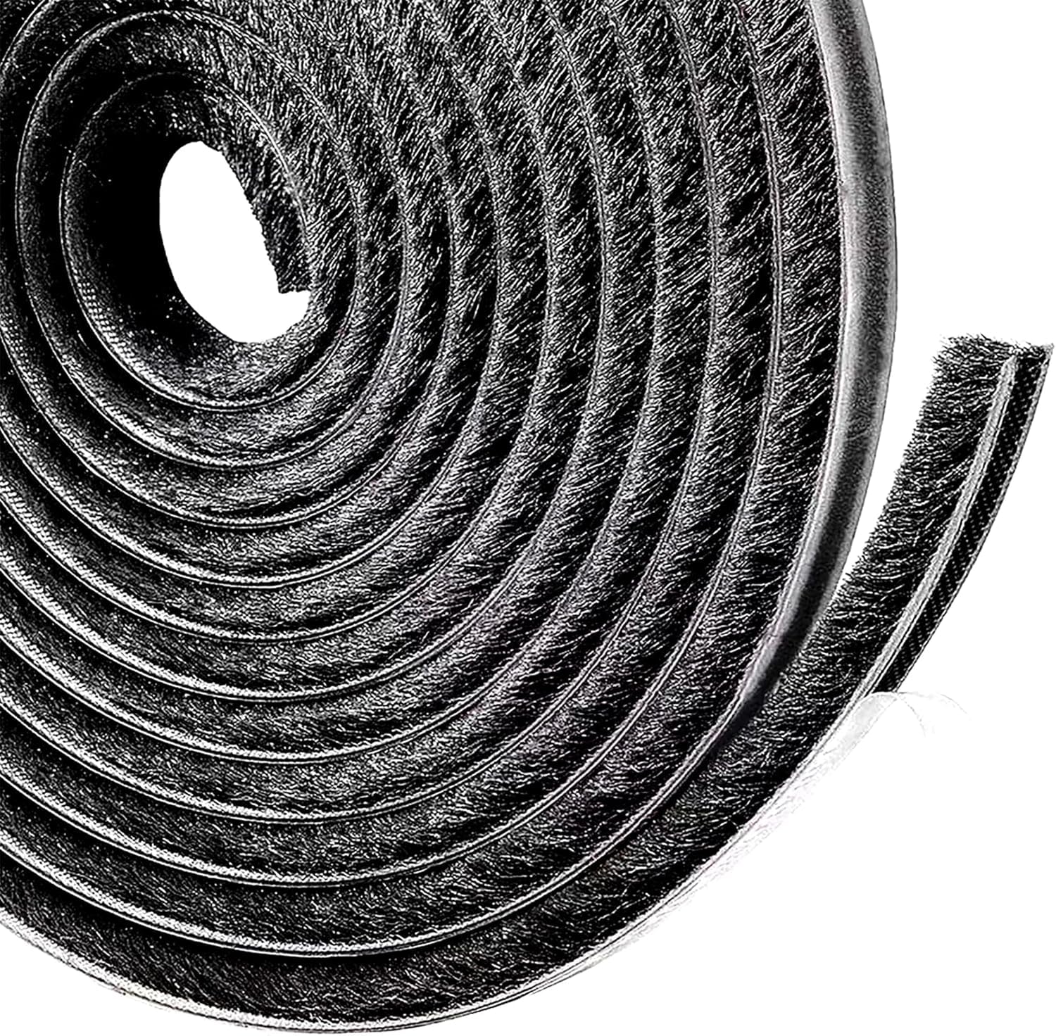 5 Meters Door Window Frame Brush Seal Weather Strip - Adhesive Draught Stopper Draft Excluder for Sliding Door Window and Wardrobe - High-Density Felt - 9mm(W) * 5mm(H) - Black