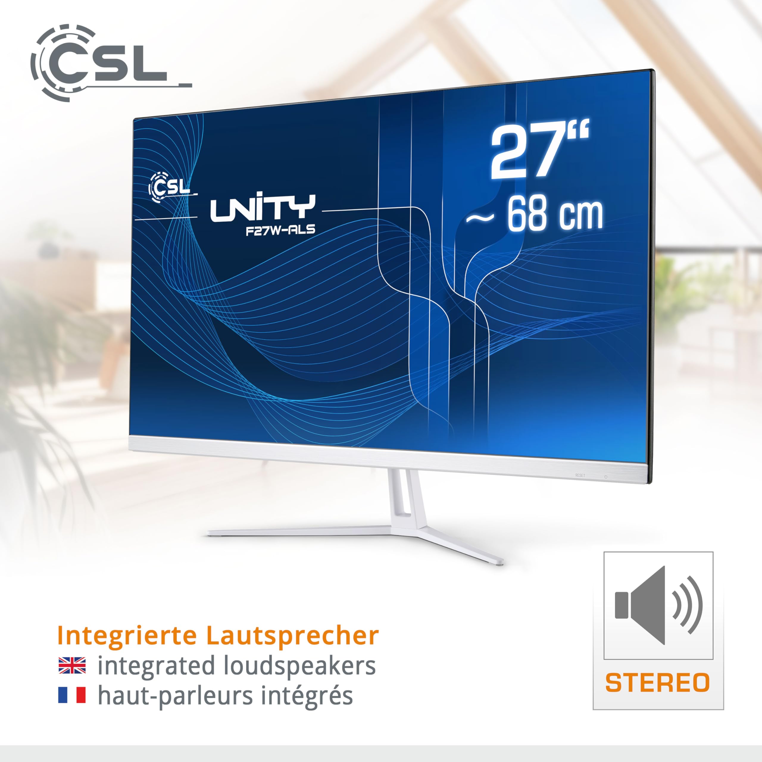 PC Tout-en-Un CSL Unity F27W-ALS, 68,58 cm (27 Pouces, 1920x1080 Full HD) - AIO Puissant (Intel N200 CPU 4x3700 MHz, 512 Go SSD, 16 Go DDR4-RAM, Win 11 Home), Blanc