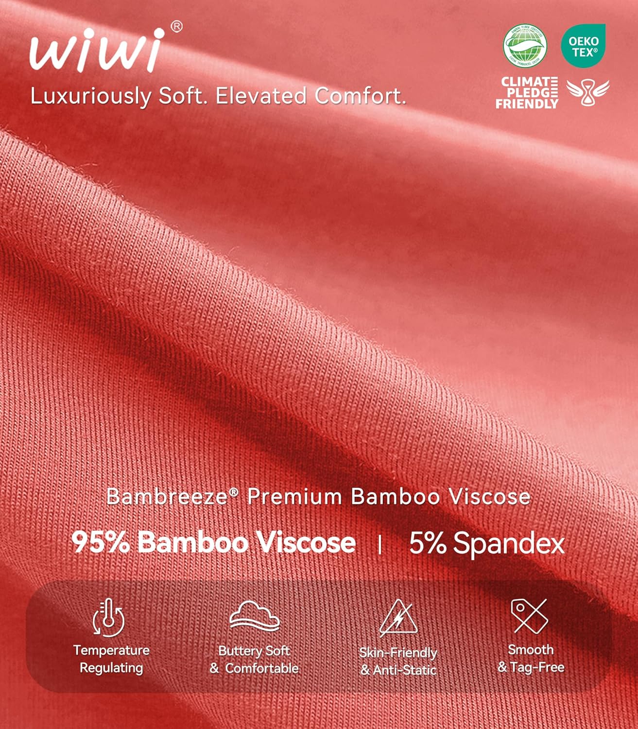 WiWi Bamboo Viscose Nightgowns for Women Soft Long Sleeve Sleep Shirt Nightshirts Cooling Pajamas Sleepwear S-4X - Image 5