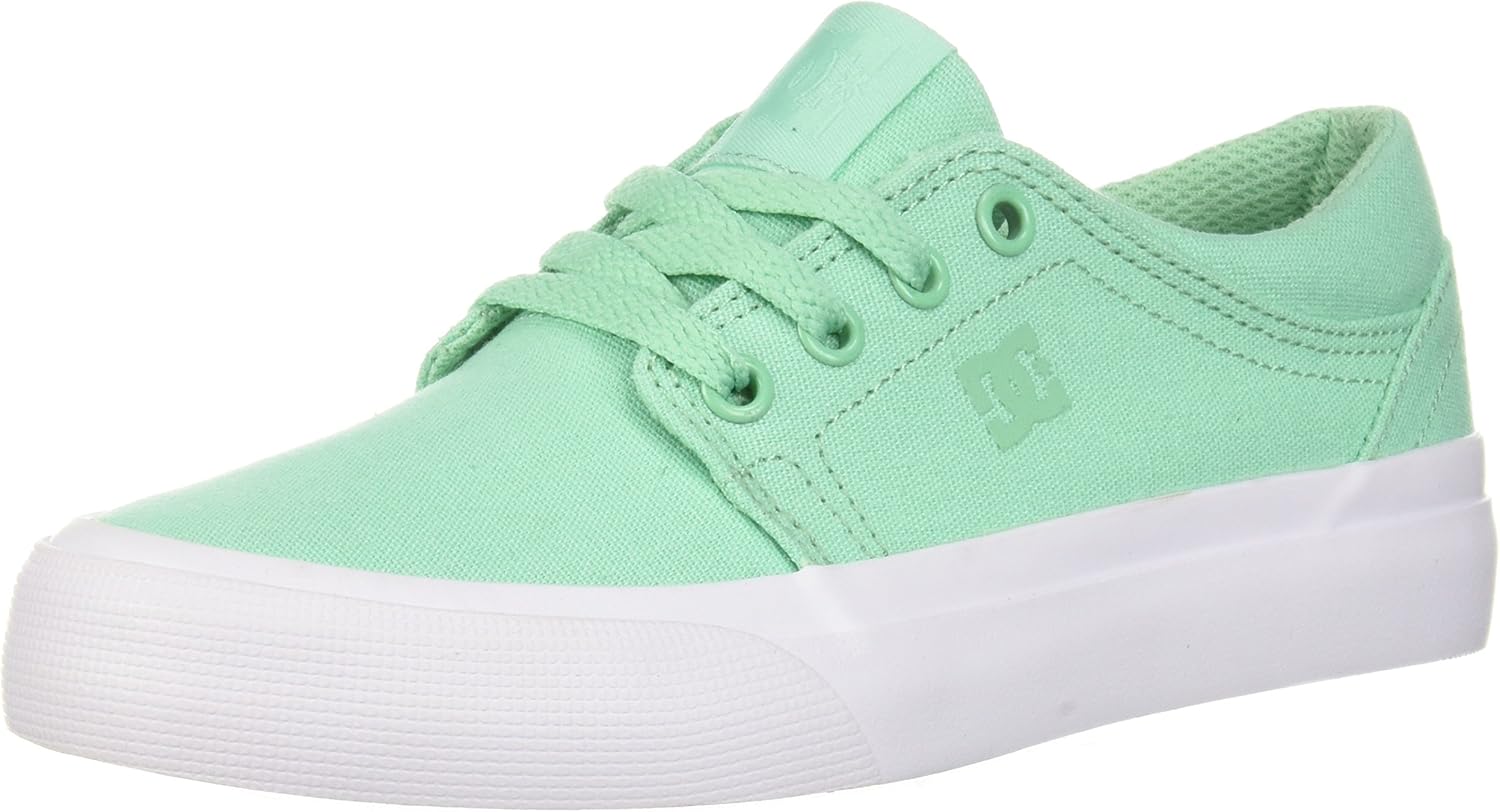 DC Unisex-Child Trase TX Girls Skate Shoe, Mint, 12 M US Little Kid