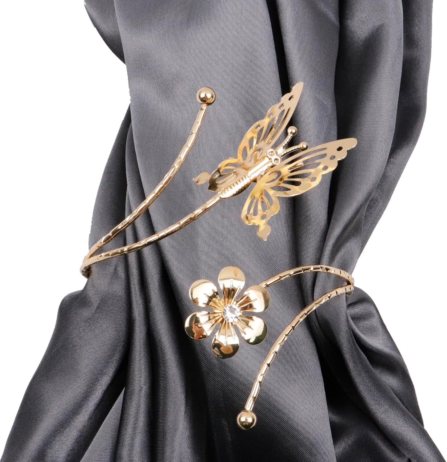 Bitray Decorative Curtain Tiebacks Gold Curtain Holdbacks