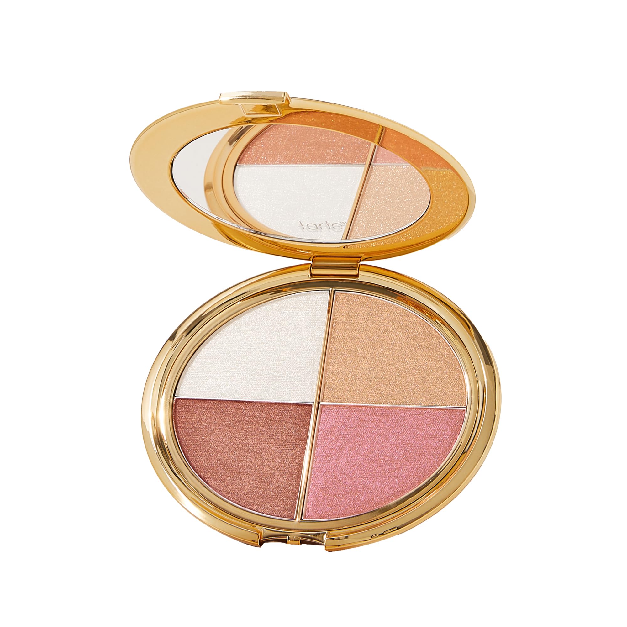 tarte glow wardrobe highlighting eye & cheek palette – Highlighter, Blush, Bronze & Eyeshadow All-in-One Face & Eye Viral Makeup for Everday Radiant Blendable Glow, Vegan & Cruelty Free, full size - 2