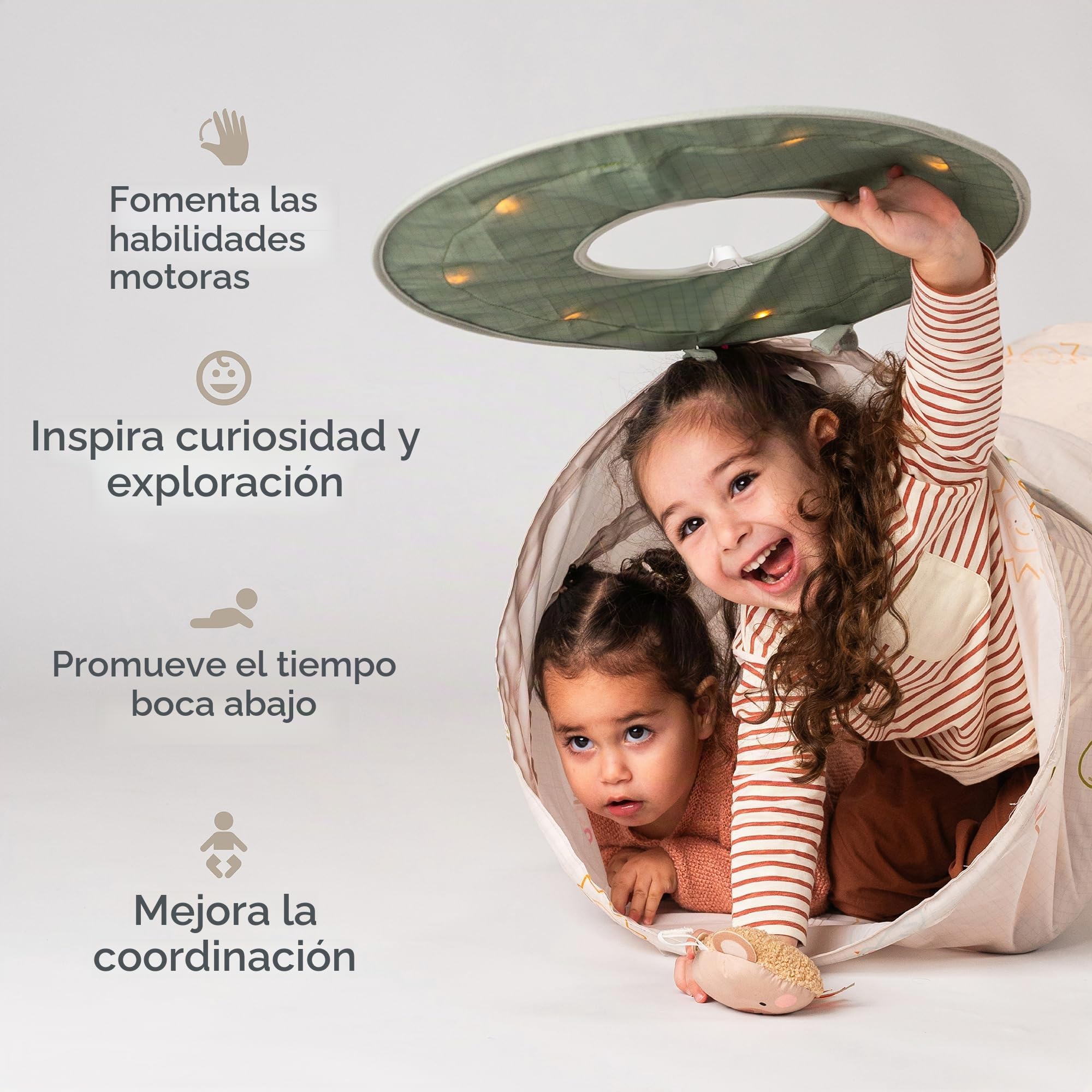 Taf Toys 13635 - Túnel de Juegos para bebés +6 Meses - Ideal para Explorar y desarrollar la coordinación - 45 x 120 cm