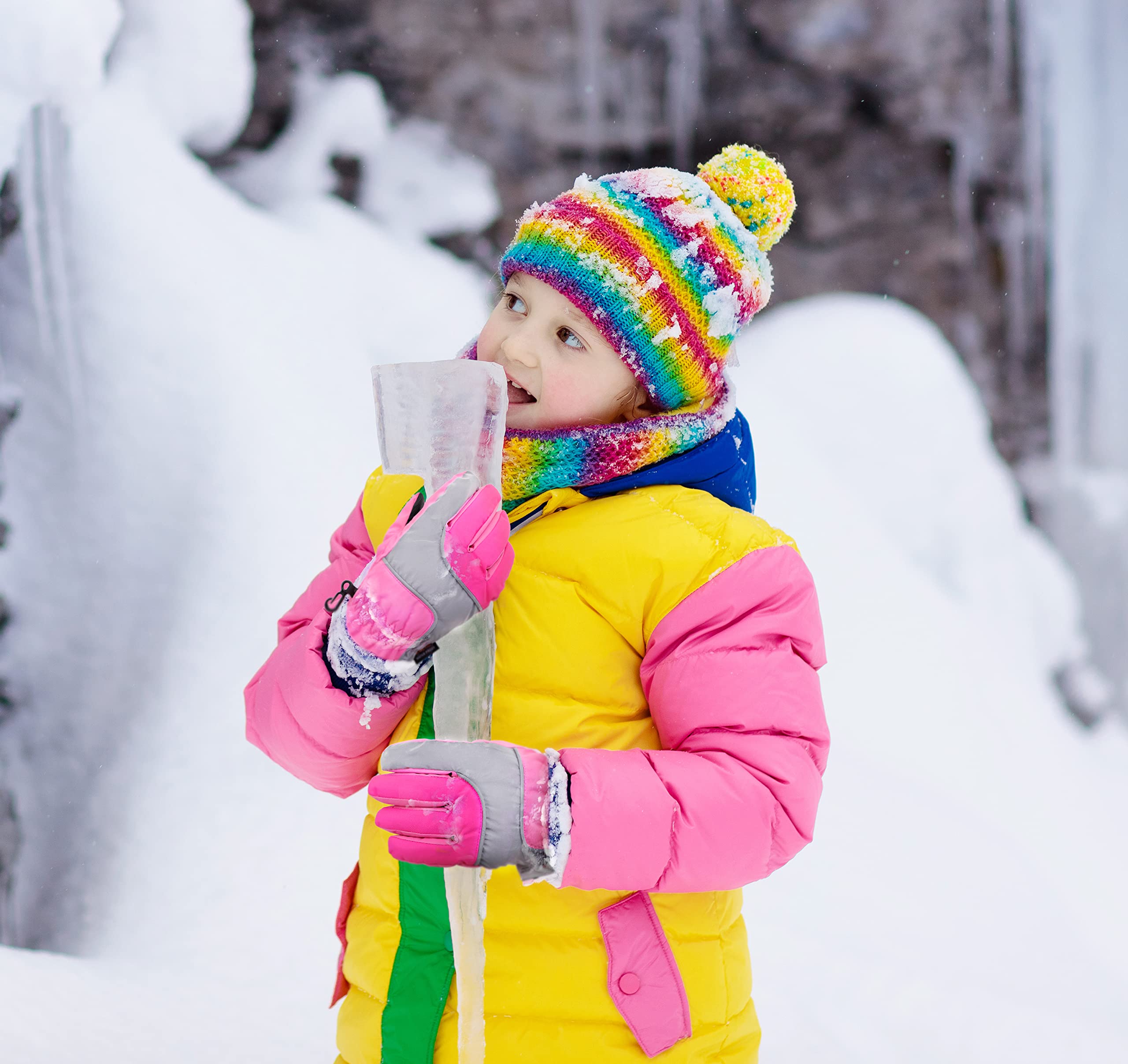Simplicity Kids 3 m Thinsulate Winddicht & wasserdicht Schnee Ski Handschuhe.