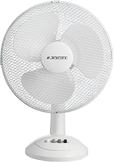 Jocel JVM030597 Ventilateur de bureau, 45 W, plastique, 3 vitesses, blanc