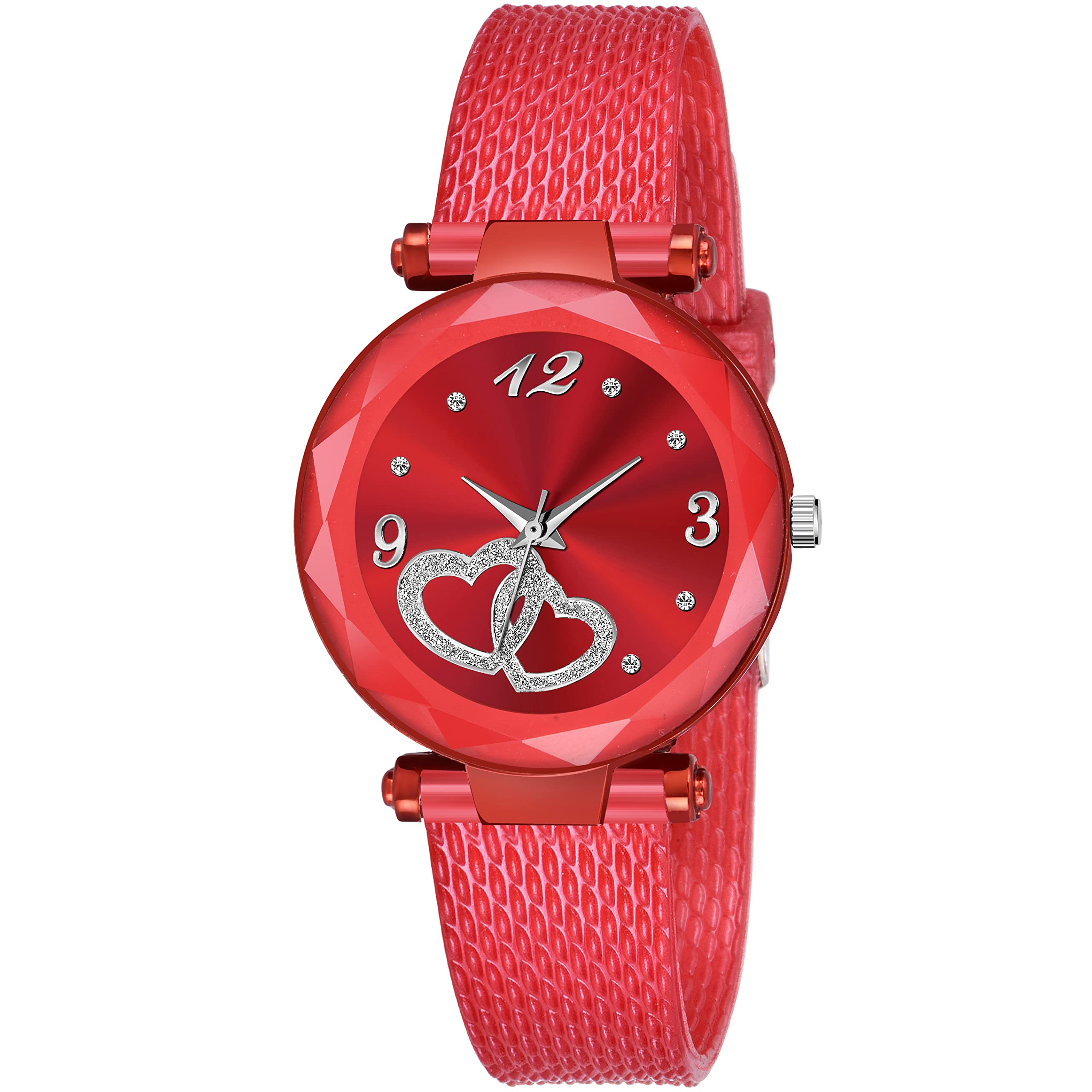KIARVI GALLERY Red Heart Dial PU Strap Analog Girls and Womens Watch (RedColored Strap) (B09SYB9DQD) Amazon Price History, Amazon Price Tracker