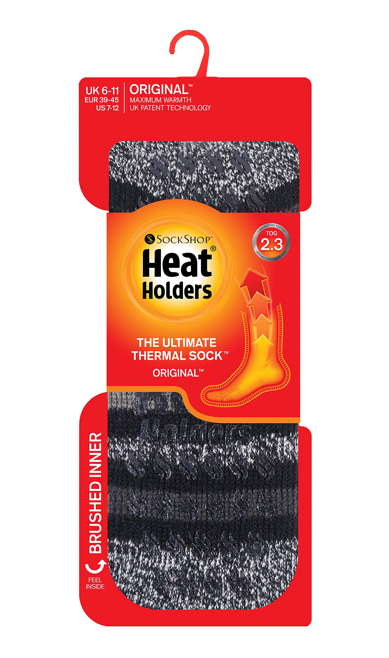 HEAT HOLDERS Chaussettes thermiques d'hiver extrêmement chaudes et antidérapantes avec ABS