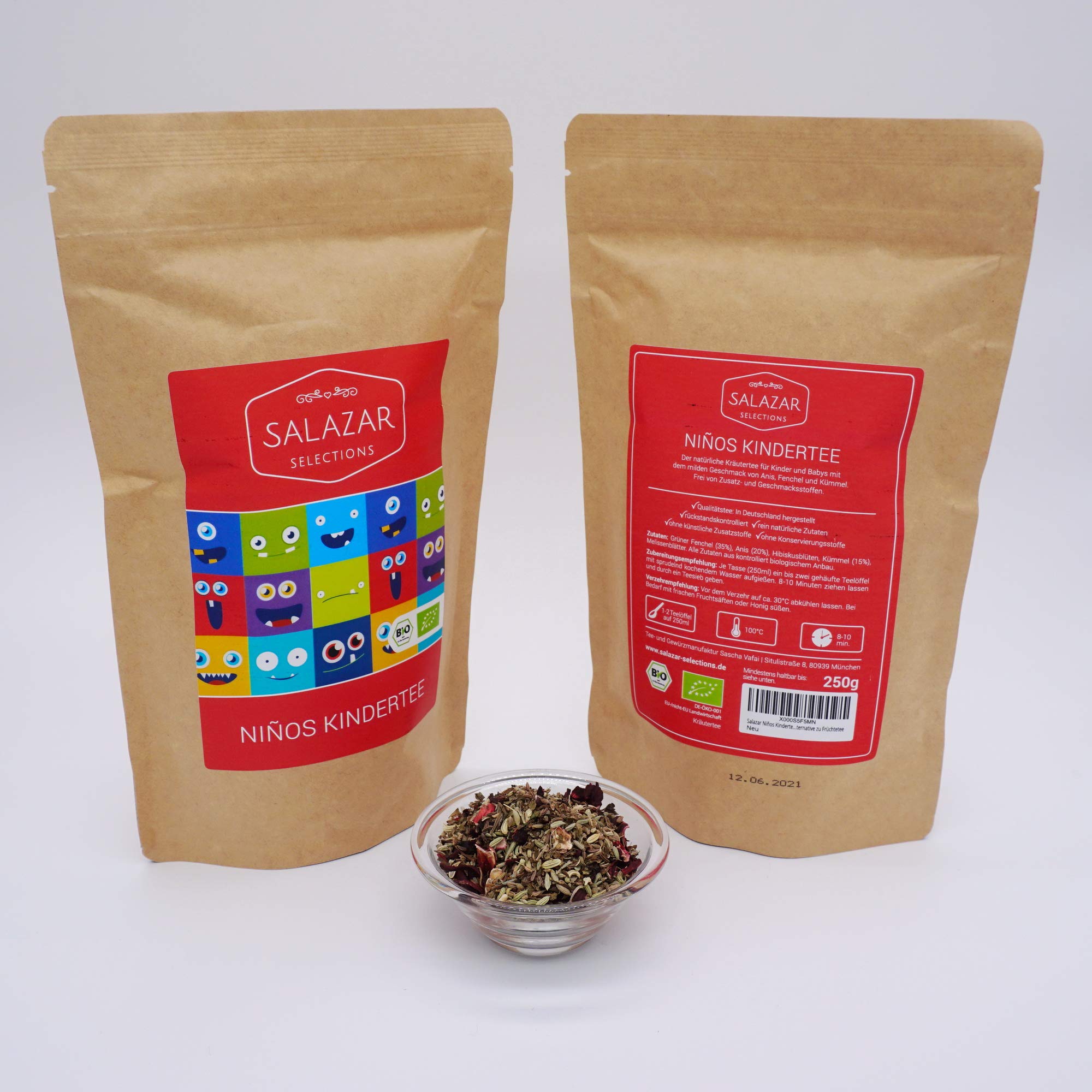 Salazar Ninos BIO Babytee 250g Aromapack | Kräutertee mit Fenchel für Babys und Kinder