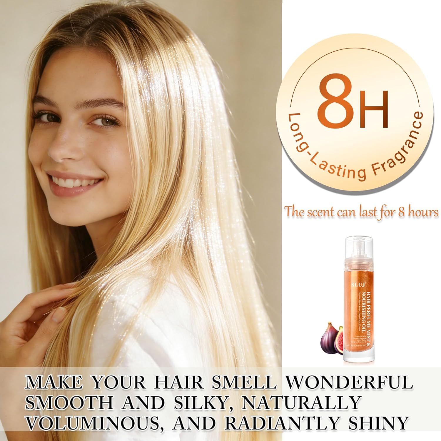 SLUJ Hair Perfume for Women - Hair Mist with Argan Oil & Bronze Shimmer, Lightweight Hair Oil Spray for Dry Hair, Heat Protection Spray for Hair, Long Lasting Hair Scent - Image 5