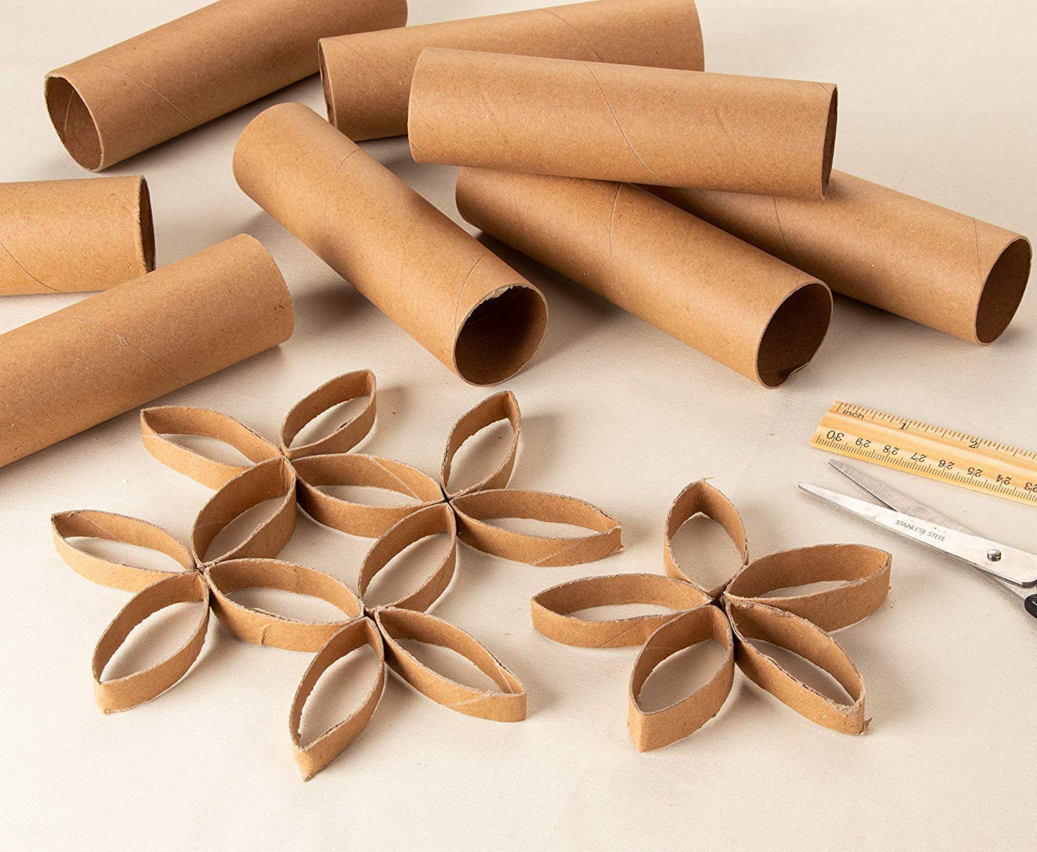 JIA INDUSTRIES Cardboard Tubes Craft Roll, Empty Toilet Paper Rolls for Classroom Projects, Art DIY Craft, Brown, 1.5 x 1.5 x 10 inches - Pack of 10 pcs 4