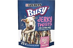 Purina Busy Bone Jerky Twists Grain Free for Large Breed Jerky Treats...