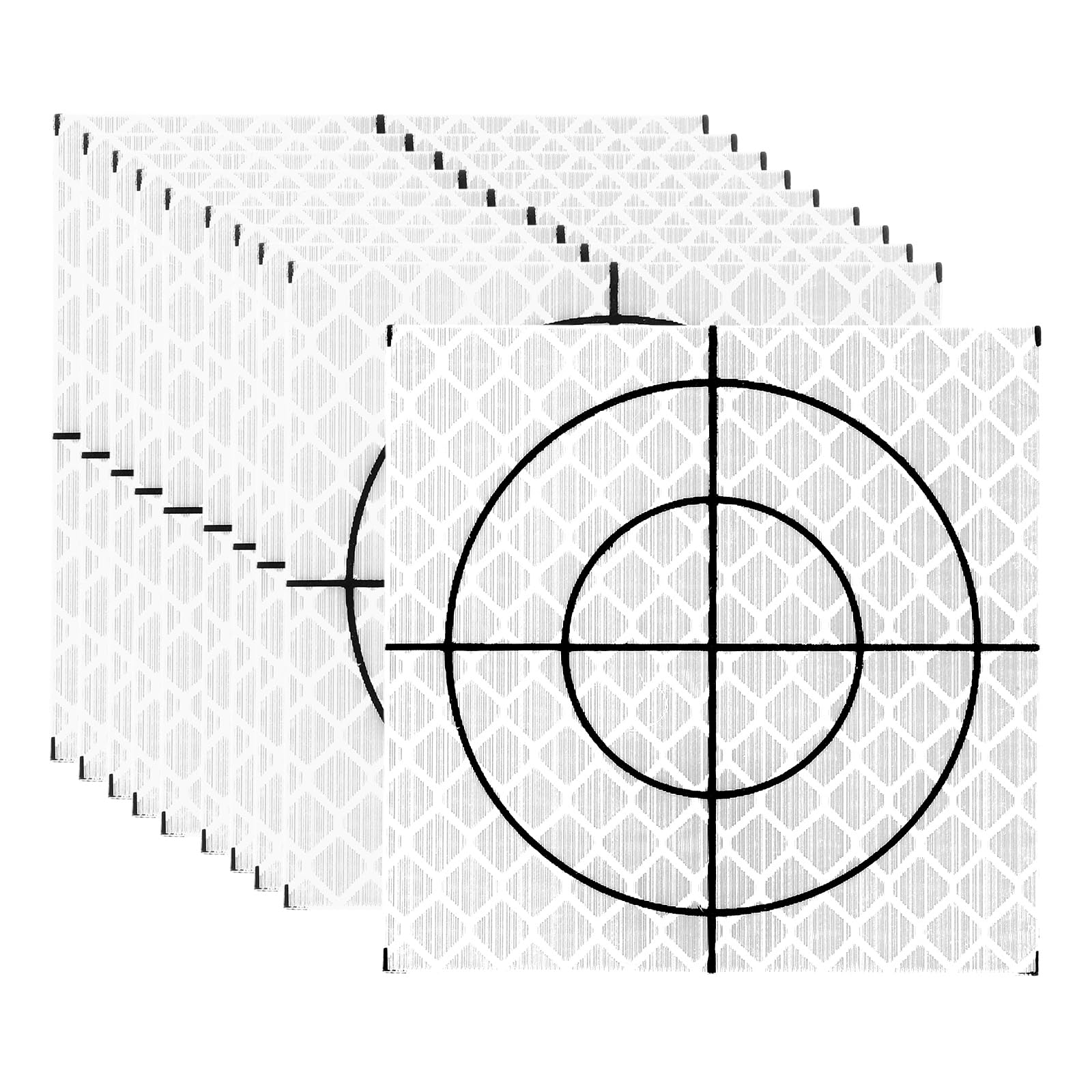 PATIKIL Survey Reflector Target (50x50mm, White)(50 Pcs) Self-Adhesive Reflective Sheet Surveying Target Mark Tape, Suit for Total Stations/Ship Inspection/Tunnel Measure