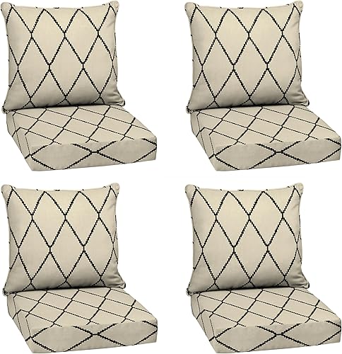 Miniatura 89 de Arden Selections Juego de cojines profundos para exteriores, 24 x 24 pulgadas, resistente al clima, a prueba de lluvia, resistente a la decoloración