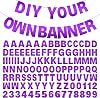 DIY Banner Kit with Letters Bright Purple Customizable Birthday Banners Graduation Banner Custom Party Hanging Banners for Graduation Wedding Party Baby Shower Decoration Bright Purple