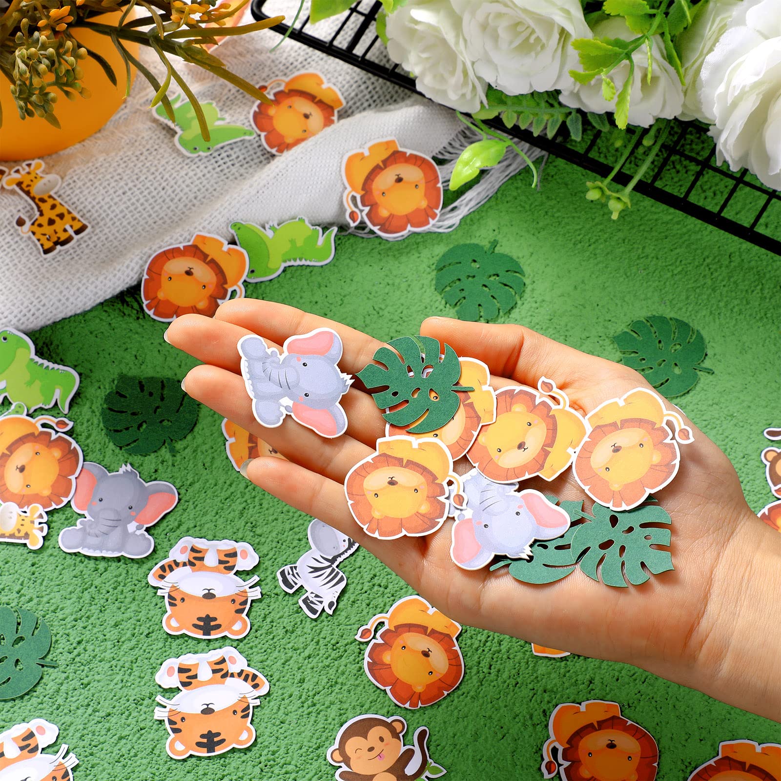 Confettis De Table - Animaux De La Jungle Baby | Le Géant De La Fête