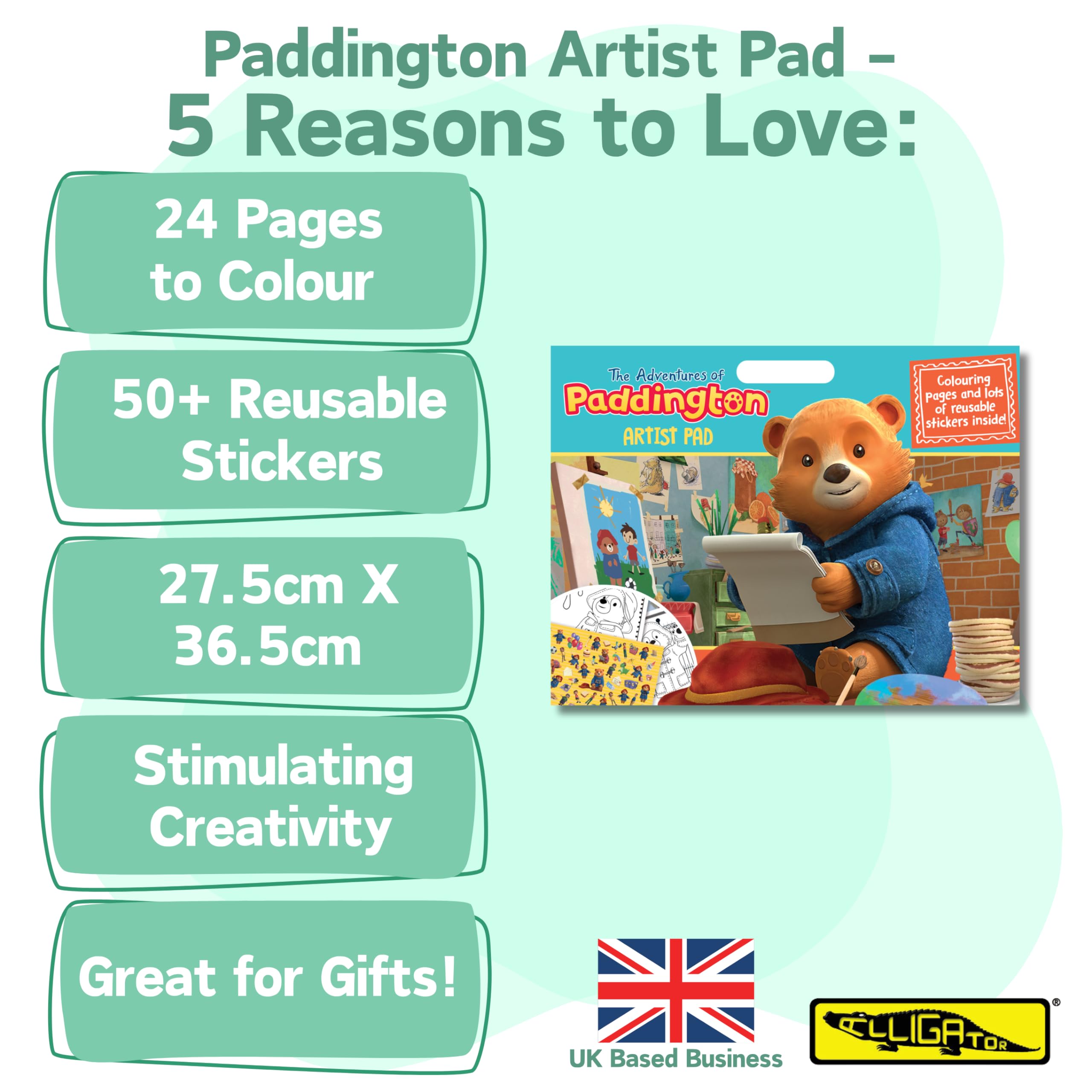 ALLIGATOR, Paddington Artist Pad, Colouring Books for Children Colouring Pad,Paddington Bear Gifts, Paddington Toys - Image 2