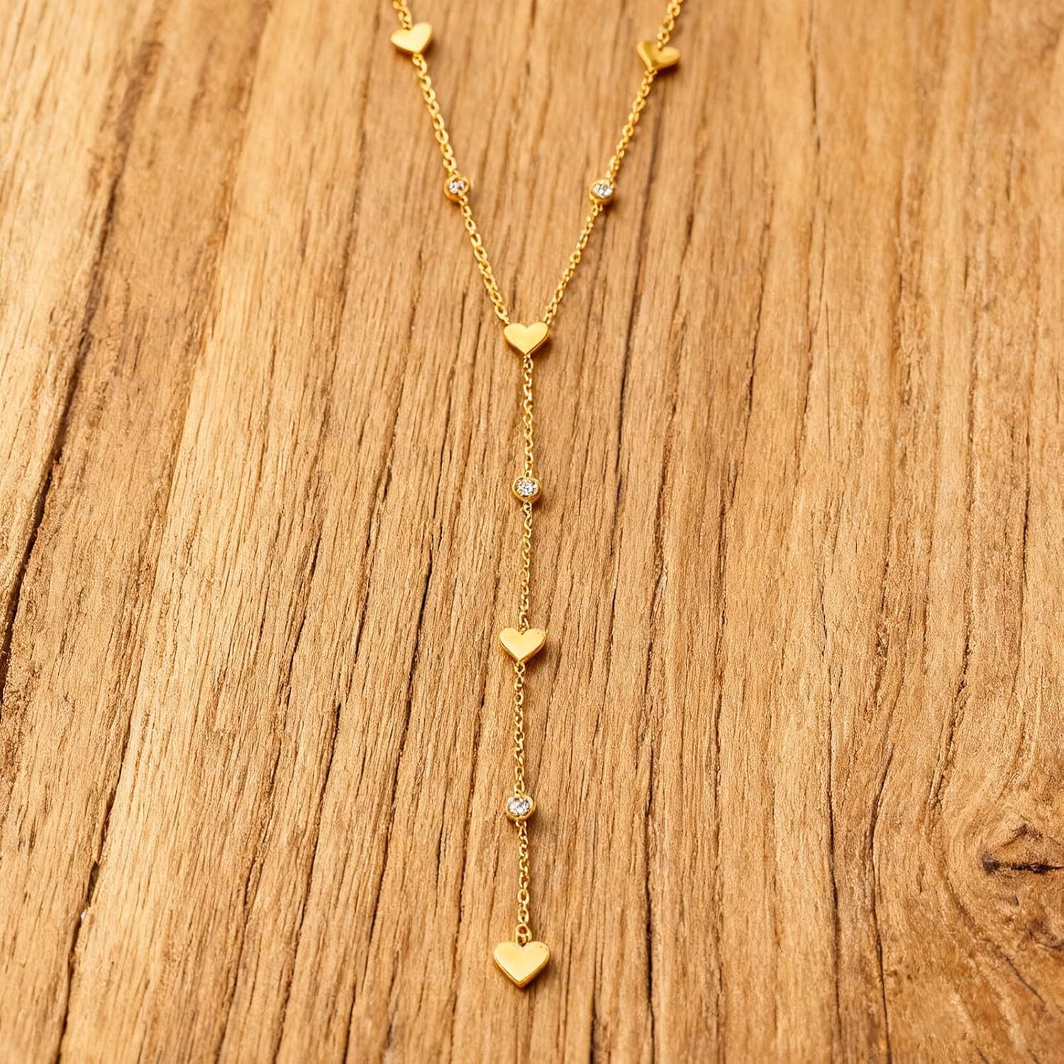 Long Gold Necklace for Women Dainty Heart Rhinestone Y Statement Chain Necklace Birthday Valentines Day Gifts Jewelry Gifts - Image 7