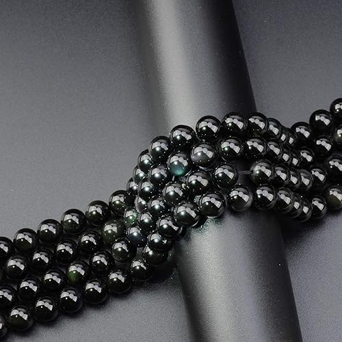 Miniatura 5 de LPBeads Piedras preciosas redondas pulidas naturales con cordón elástico para hacer joyería, creación de pulseras, joyería de bricolaje