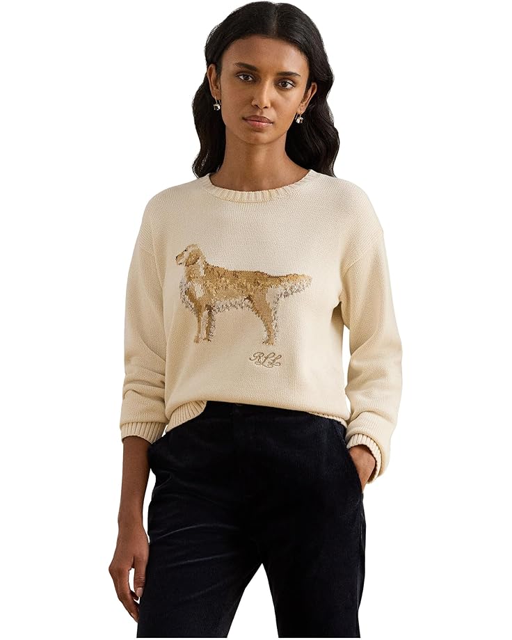 Lauren Ralph Lauren Intarsia-Knit Golden Retriever Sweater - Main View