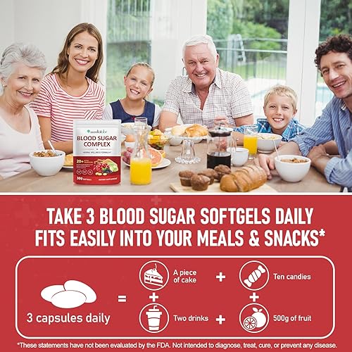 Miniatura 3 de Moulis Suplemento complejo de azúcar en sangre 300 cápsulas, todo natural con canela, melón amargo, cromo, mora, ácido alfa lipoico, sin OMG,