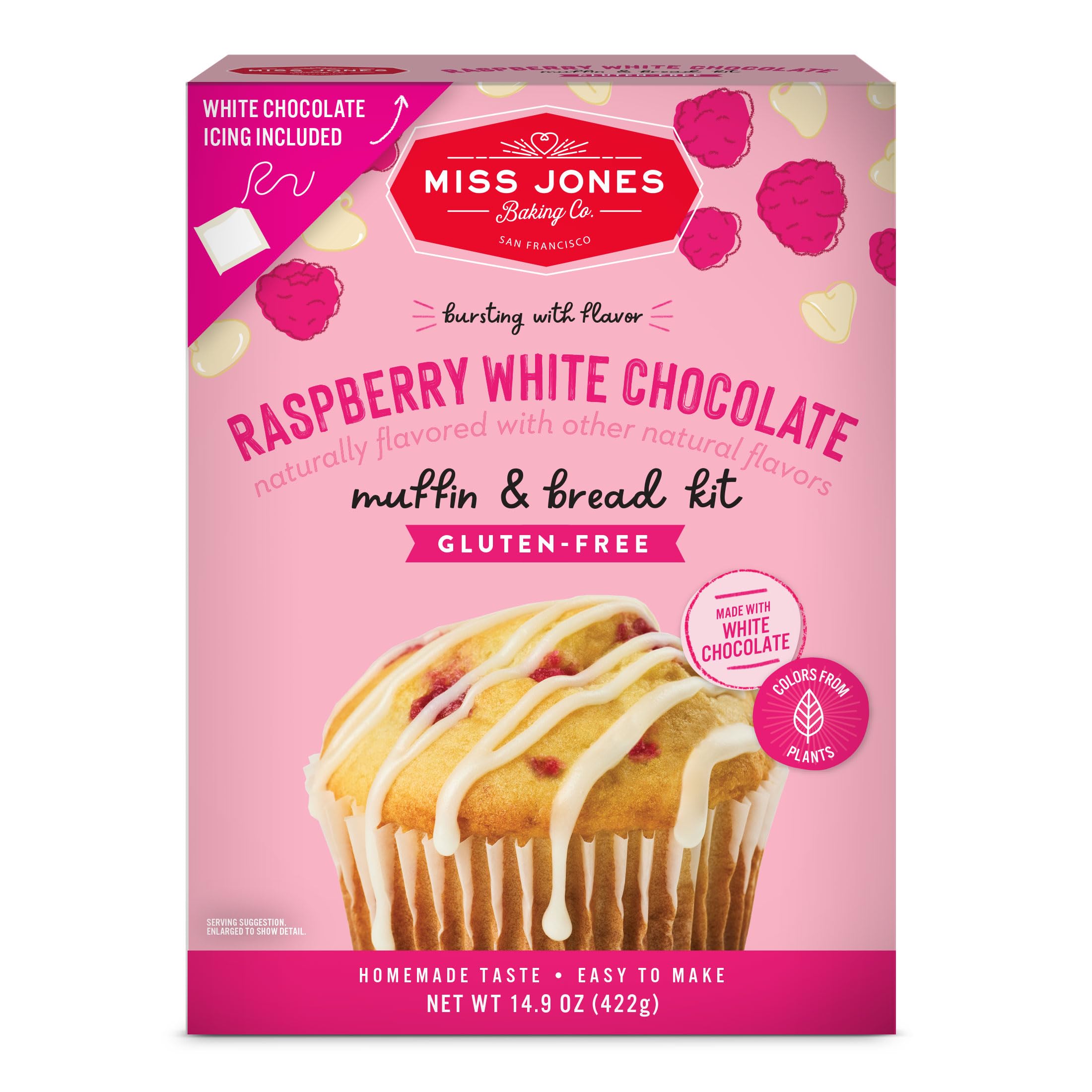 Gluten-Free Raspberry White Chocolate Muffin and Bread Kit