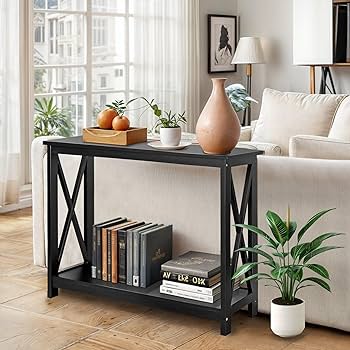 Amazon.com: SUPER DEAL Console Table 39.5”, 2-Tier Narrow