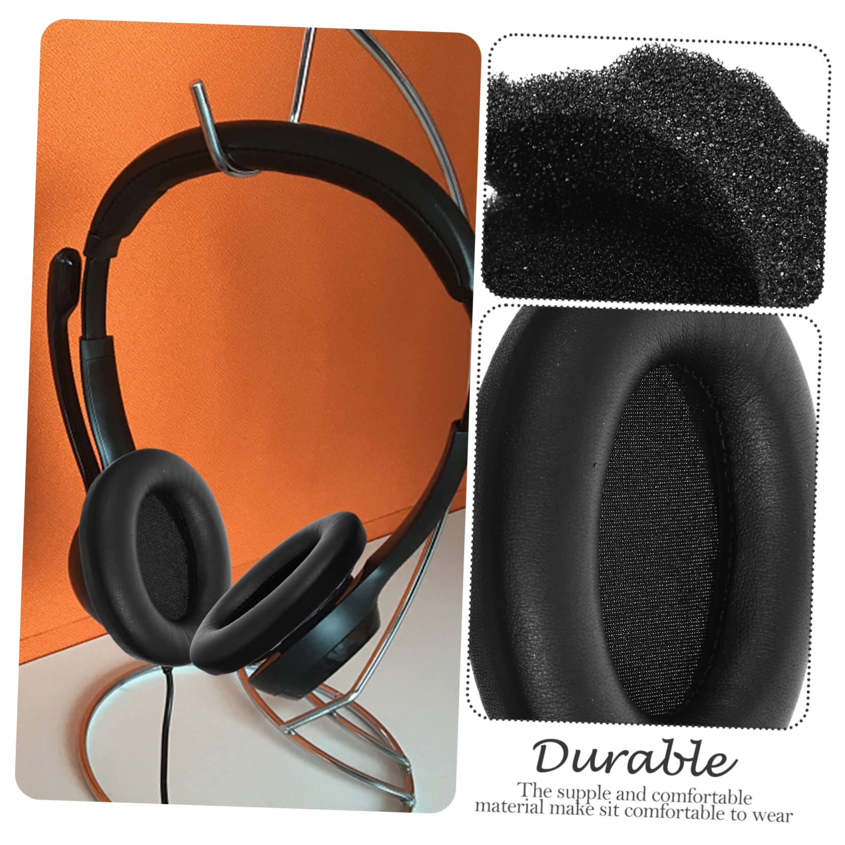 DOITOOL 4 Set Paraorecchie Cuscinetto Per Le Cuffie Cuscinetti Auricolari Copriorecchie Per Cuffie Sanitarie Copricapo Di Ricambio Cuffia Custodia Protettiva Auricolare Finta Pelle
