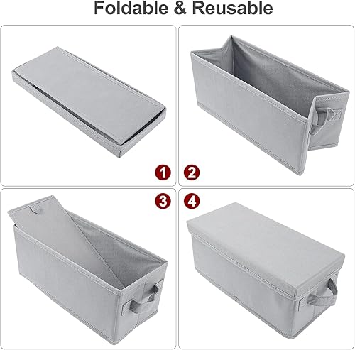 Vista 16 de UENTIP CD Storage Boxes - Pack of 4 CD Case Storage - 13.2" x 5.9" x 5.3", Container Holds 30 CDs in Full Jewel Cases, 60 CDs in Slim Cases, and 165