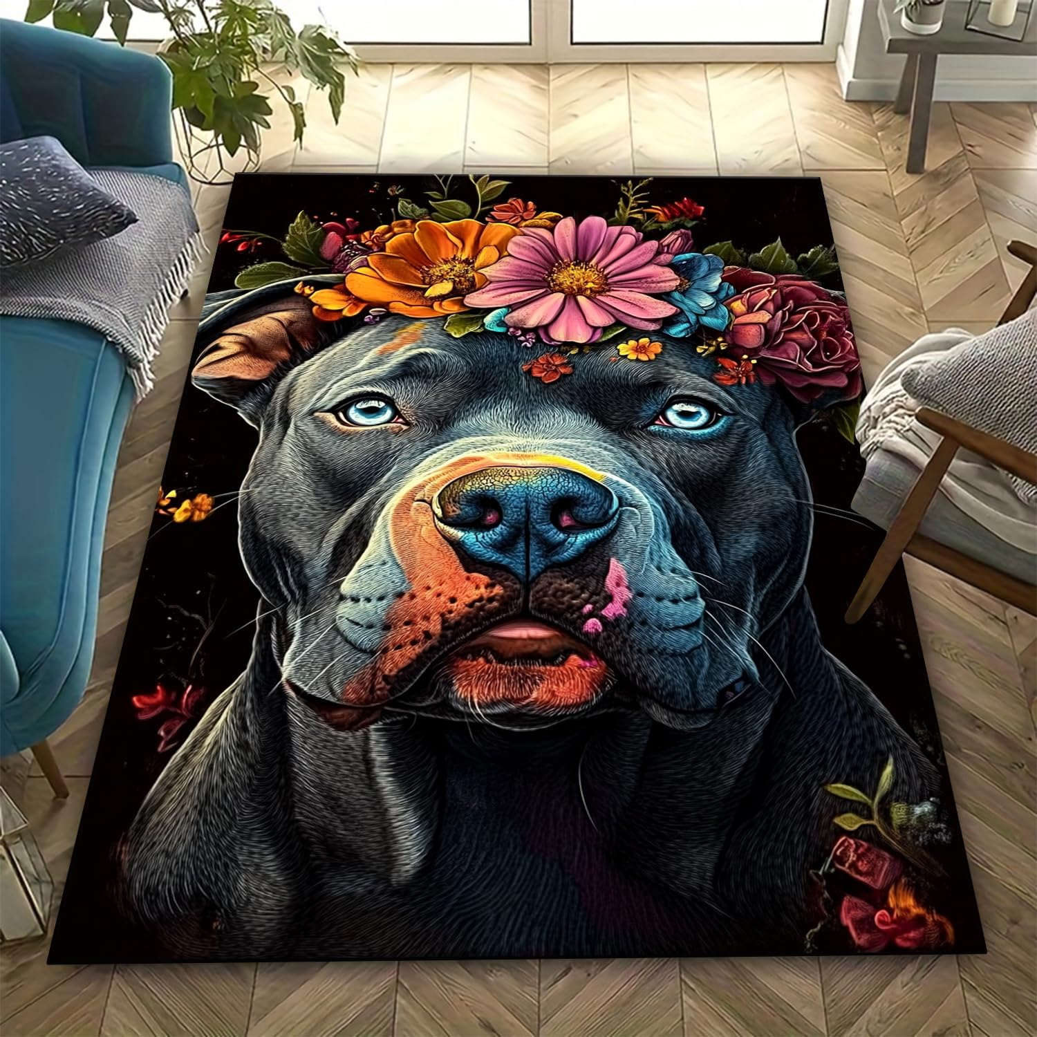 Tapis de la chambre des enfants home decor motif chien 3D pour salon et espace de jeu