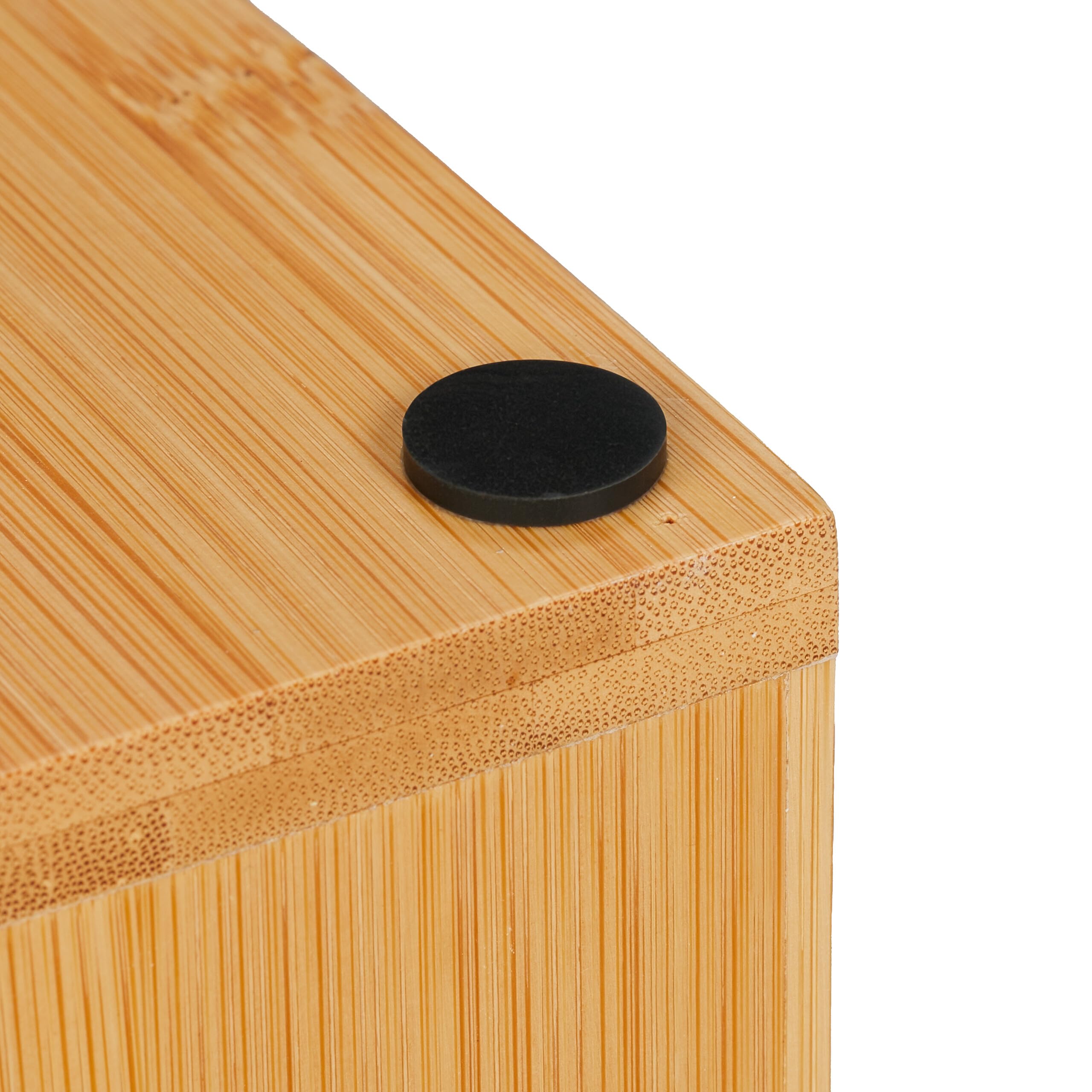 Relaxdays Zestaw do WC z bambusa, wys. x gł.: 72,5 x 26 x 15 cm, wolnostojąca, szczotka do WC z uchwytem na szczotkę, naturalna/biała