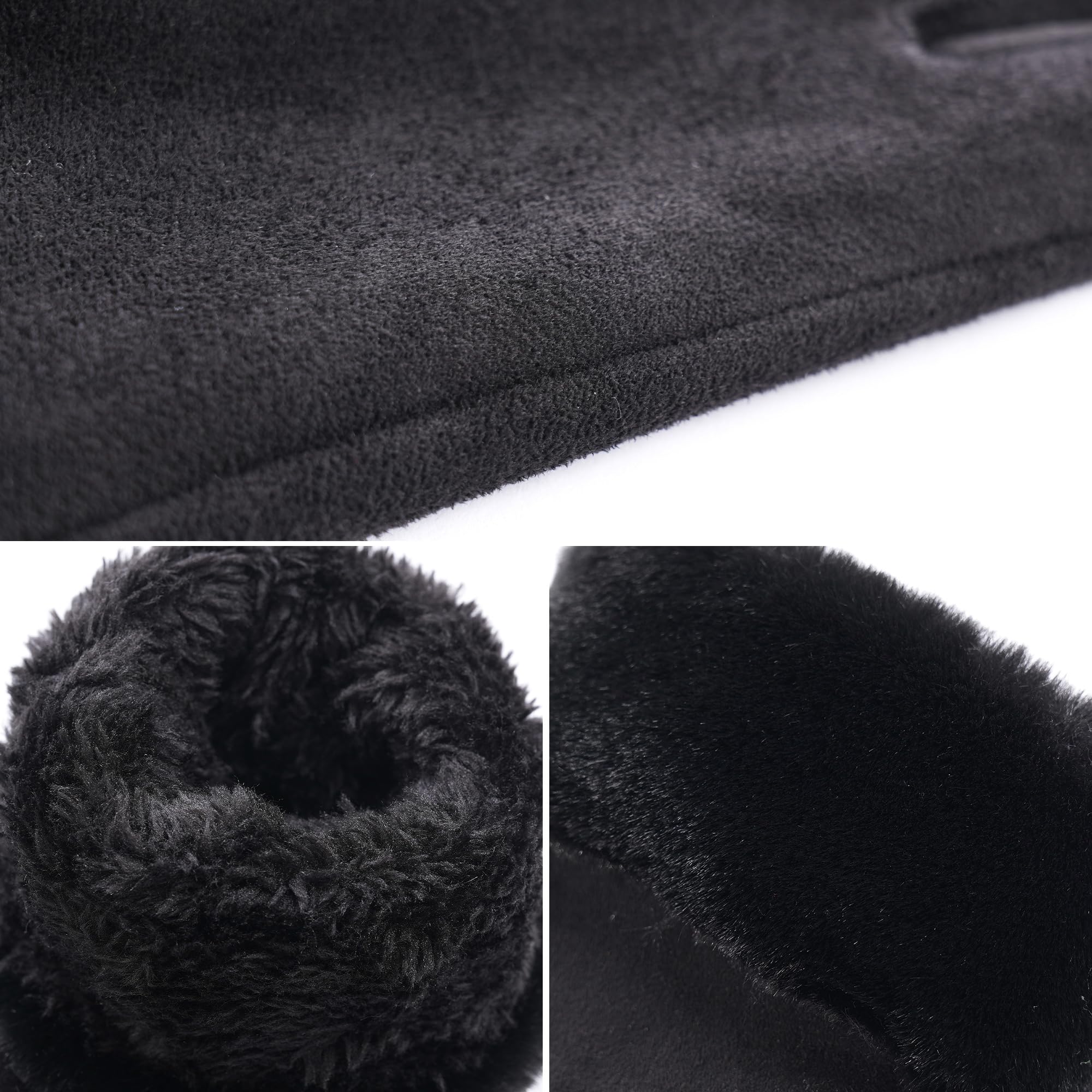 Aoomzoon Guantes de invierno para mujer, guantes de forro polar elástico con pantalla táctil, forro de punto térmico, guantes cálidos para clima frío