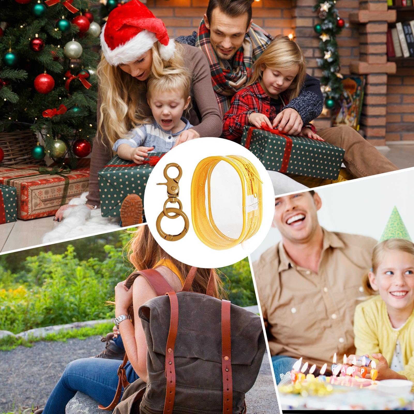 NHQZ Puppen Aufbewahrungstasche 10,5x5x19cm - Transparente Figuren Tasche Mit Schlüsselanhänger