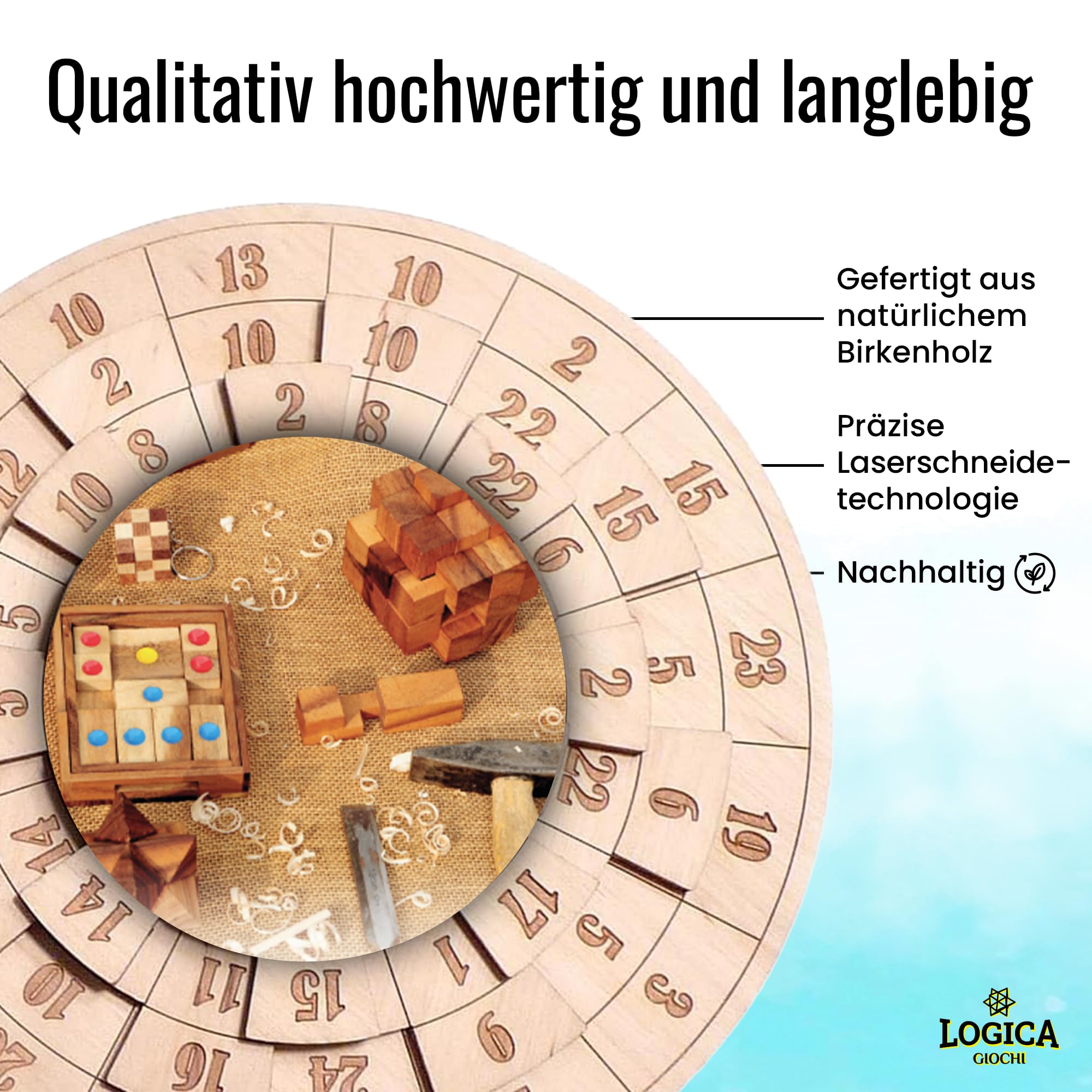 Logica Spiele Metallpuzzle 'Tokyo Gleichgewicht' – Extrem Schweres Denkspiel (5x5x1 Cm)