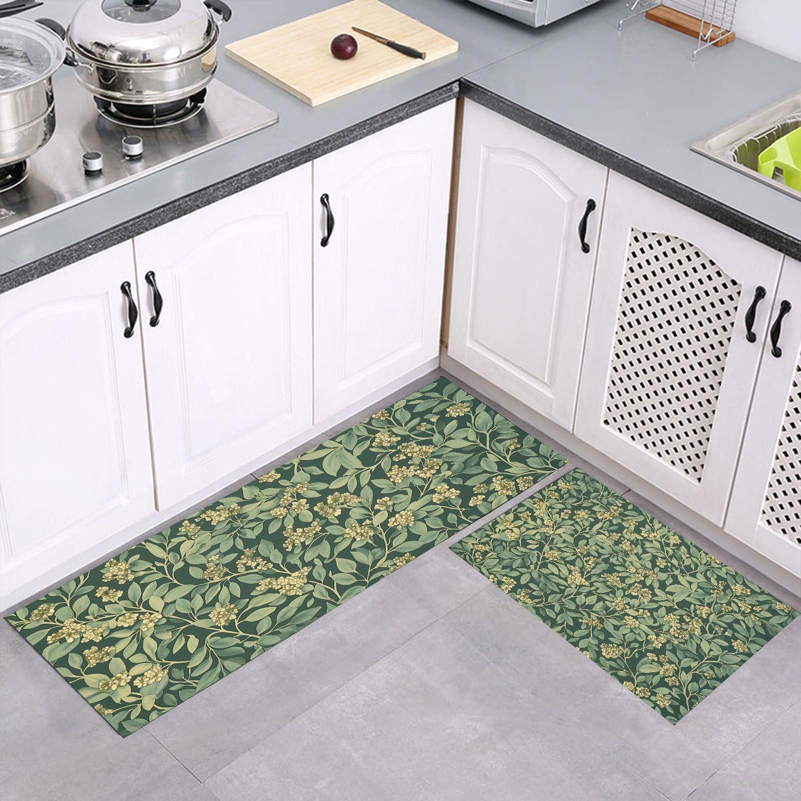 Tapis de cuisine antidérapant pour sol glissant lot de 2 lavable