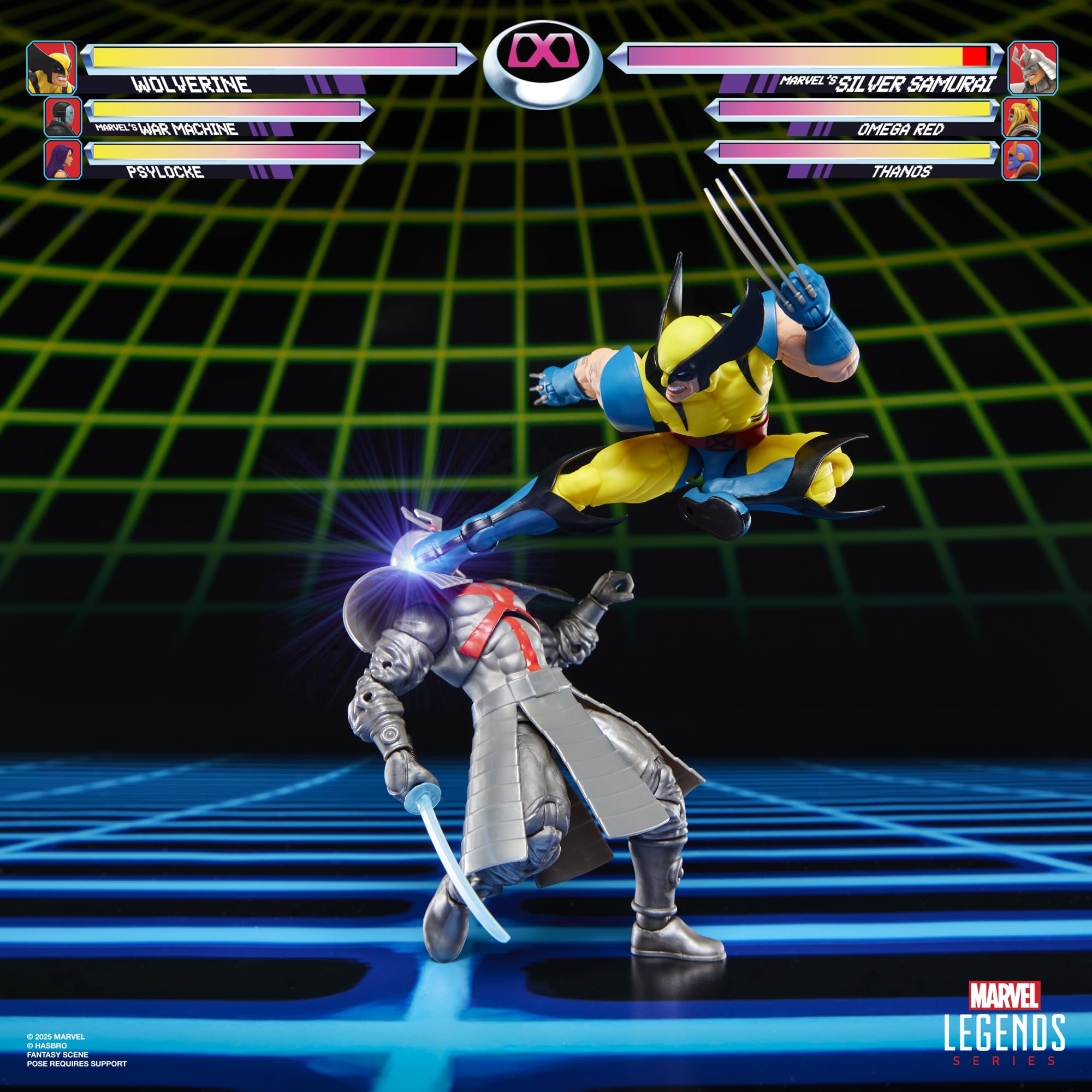 Marvel Legends Series Gamerverse, Lobezno vs. Marvel'S Silver Samurai, Figuras de acción coleccionables