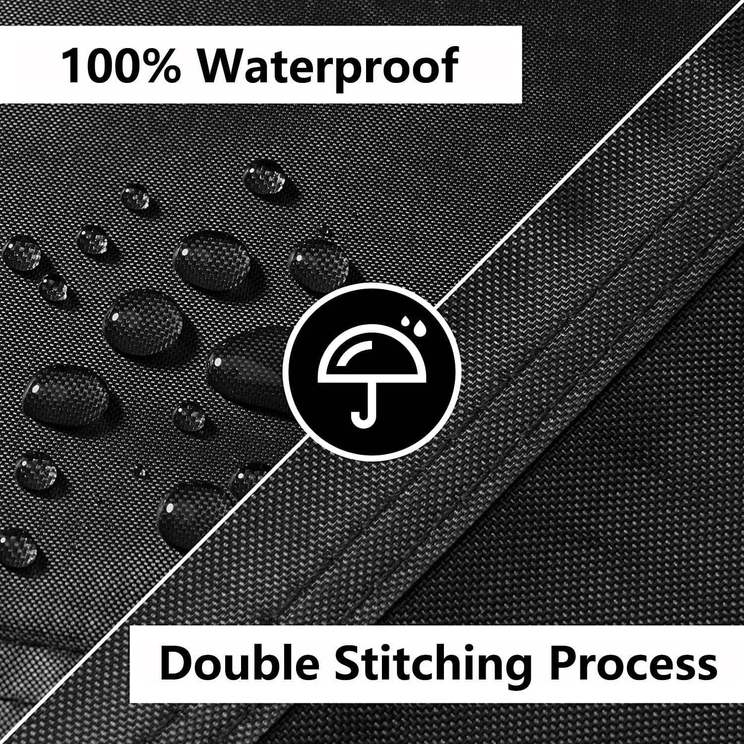 Copertura Per Mobili Giardino 150x90x100cm - Tessuto Oxford 600D, Impermeabile, Anti-UV, Con Fibbie - Foto 2