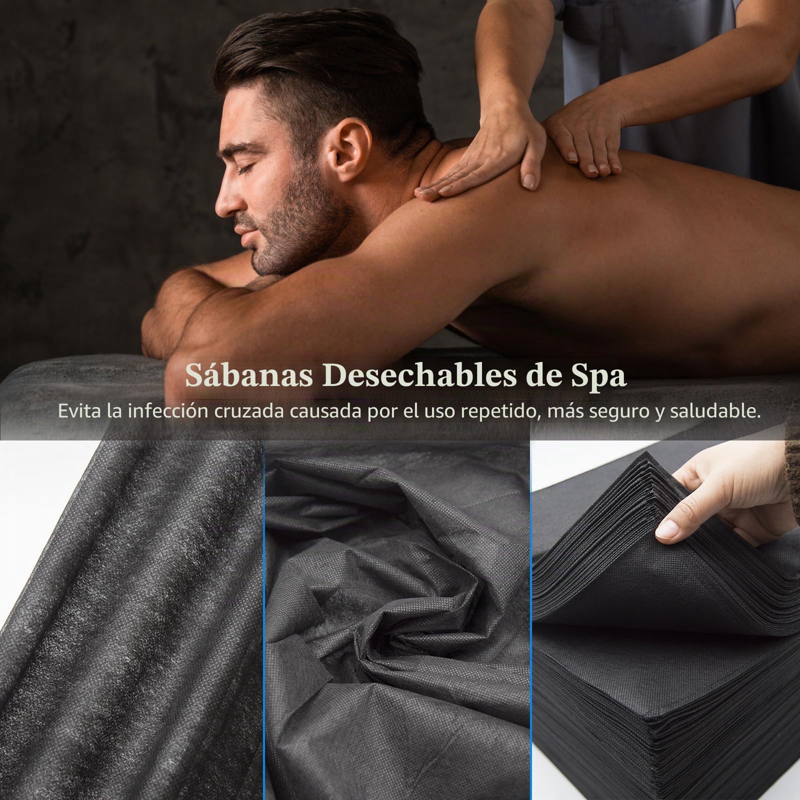 50PCS Sábanas Desechables, 80 x 180cm Sábanas Desechables para Camillas, Sábana de Camilla Desechable Sábanas Desechables no Tejidas para Masajes, Belleza, SPA