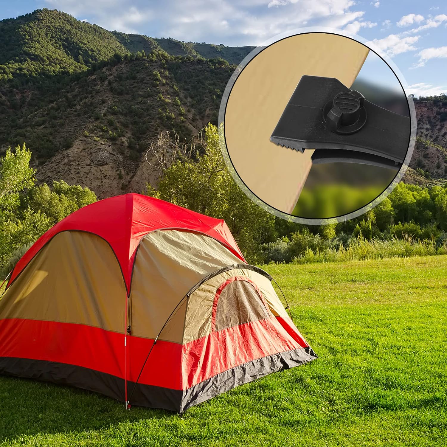 35Pcs Upgrade Tarp Clips Heavy Duty Lock Grip Tarp Clamps with 35Pcs Black Ball Bungee Cords for Pool Cover,Tarps Car Awnings