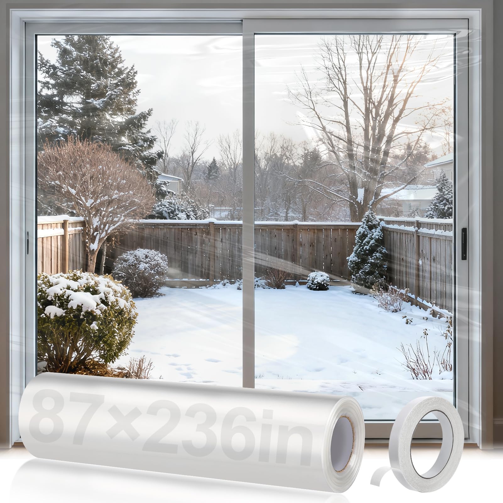 Film thermorétractable 221x590 cm pour isoler les vitrages du froid