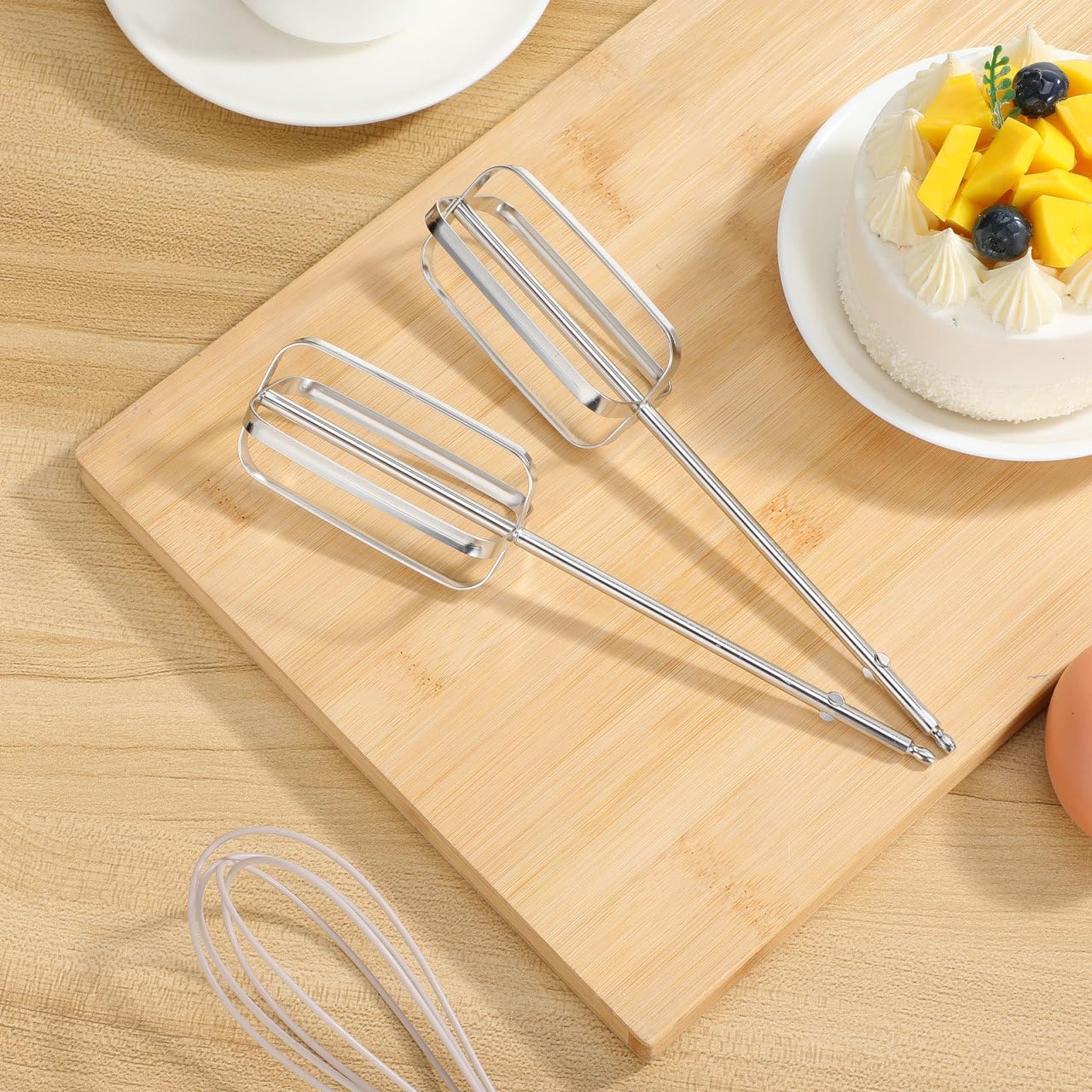 MAGICLULU 2Pcs Hand Mixer Replacement Beaters, 8.4 Inch Long Stainless Steel Mixer Attachments - Professional Kitchen Egg Whisk Parts Compatible with Most Handheld Electric Model