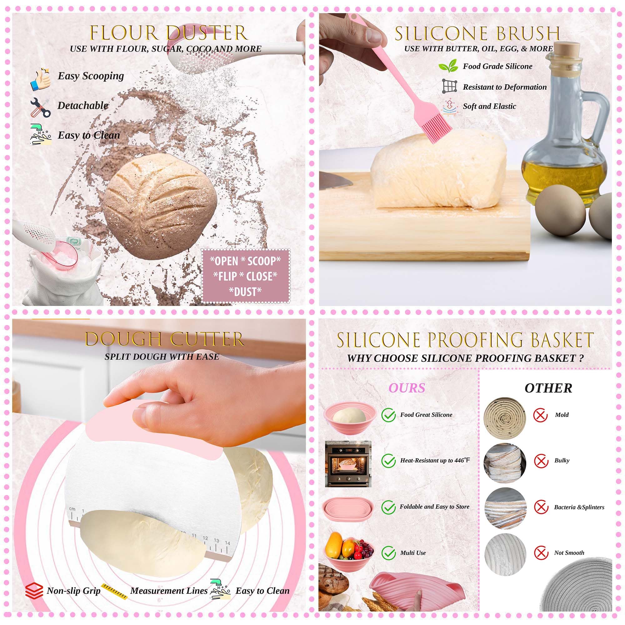 Kit per principianti a lievitazione naturale, accessori per la cottura del pane a lievitazione naturale, kit di lievitazione naturale, kit di strumenti e kit per la preparazione del pane, barattolo
