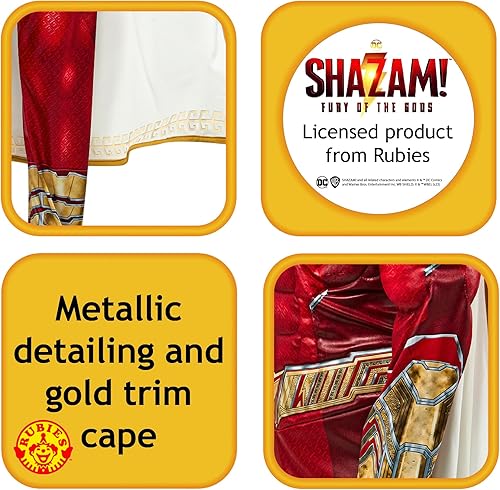 Miniatura 4 de Rubie's Child's Shazam! Fury of the Gods Padded Costume Jumpsuit and Cape, As Shown
