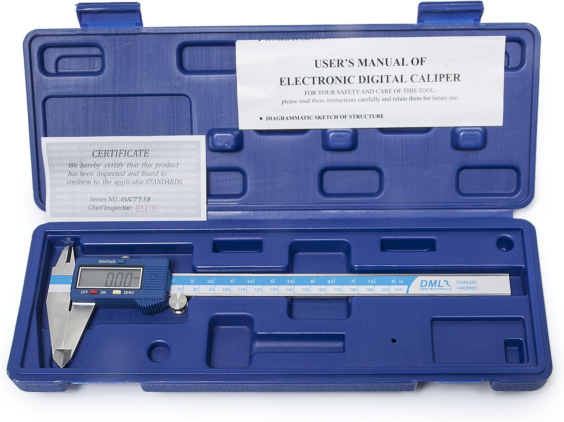 DML 200mm 8 Inch Digital Vernier Caliper High Quality 12 Months